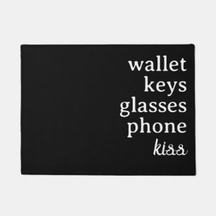 Keys Phone Wallet Glasses Doormat