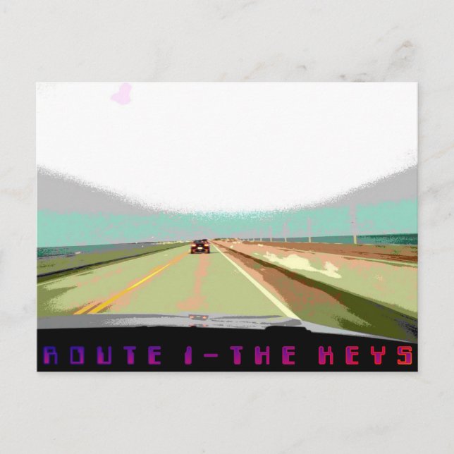 Keys Route 1 Highway, Florida Postcard (Front)