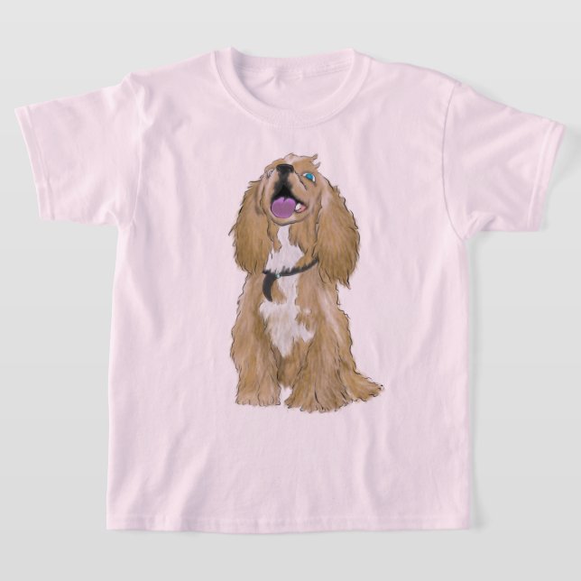 Keys the Miniature cocker spaniel T-Shirt (Laydown)