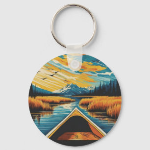 Keys to the Lake Cabin boathouse Keychain