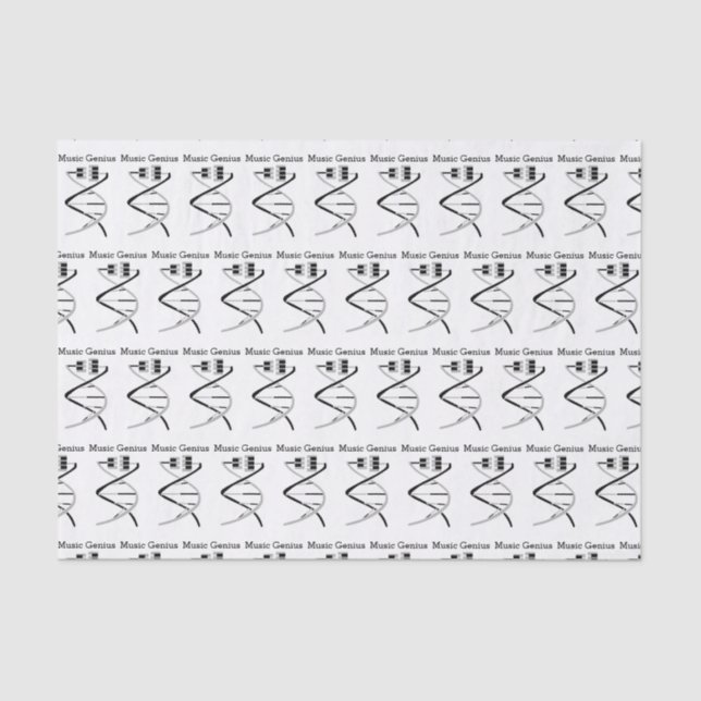 Keys to the Music Gene DNA Tissue Paper (Front)