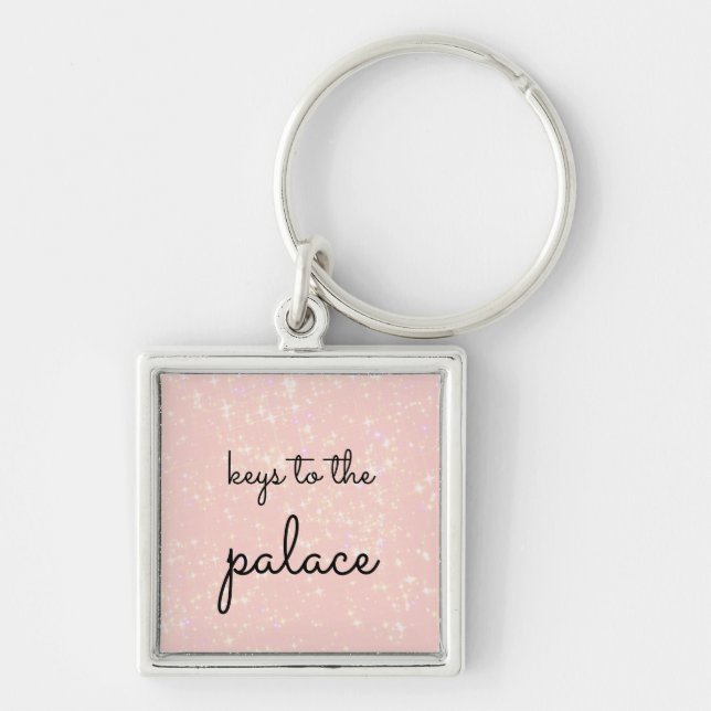 Keys to the Palace Girly Pink Keychain (Front)