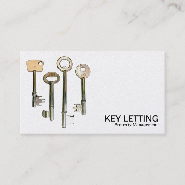 Keys - White (Platinum) Business Card (Front)