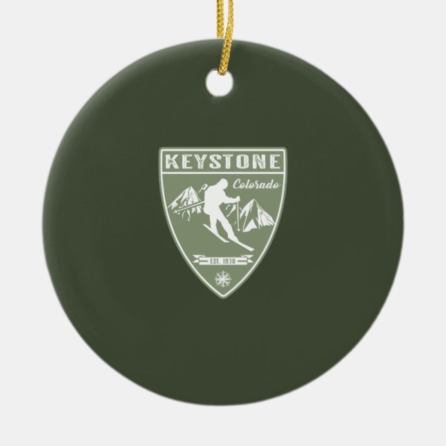 Keystone Colorado Ceramic Ornament (Front)