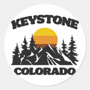 Keystone,Colorado Classic Round Sticker