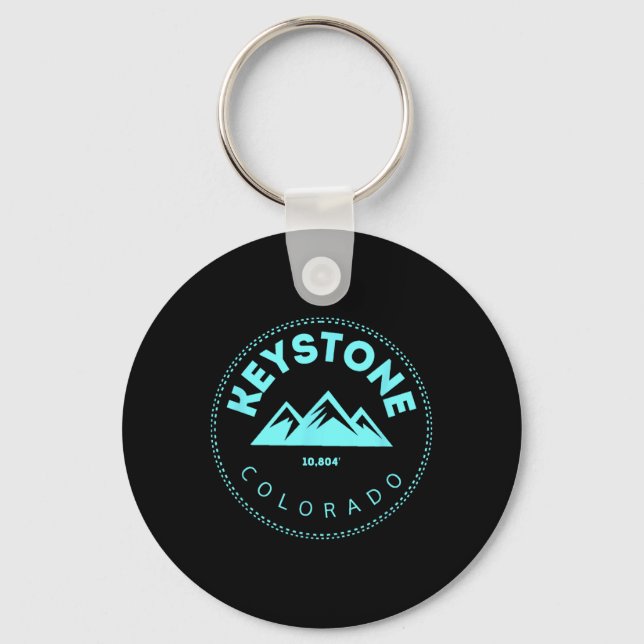 Keystone Colorado Co Mountain Town - Elevated Co S Keychain (Front)