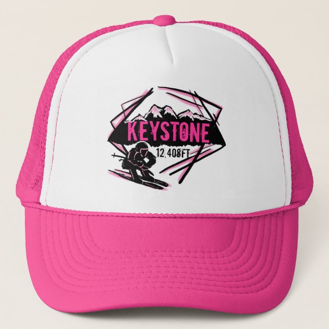 Keystone Colorado ski alpage casquette rose (Devant)