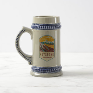 Keystone Colorado Ski Badge Beer Stein