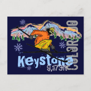 Keystone Colorado ski elevation postcard
