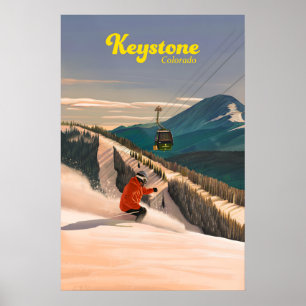 Keystone Colorado Ski Resort Travel Poster