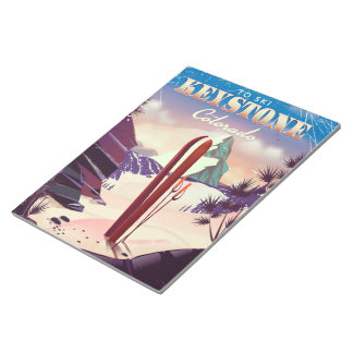 Keystone, Colorado Ski vintage style poster. Notepad