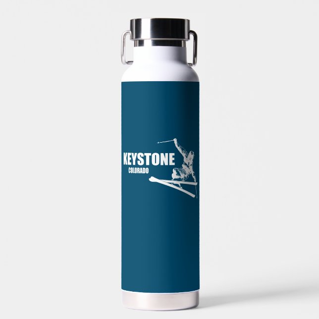 Keystone Colorado Skier Water Bottle (Front)