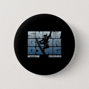 Keystone Colorado Snowboarding Resort Cool Vintage 2 Inch Round Button