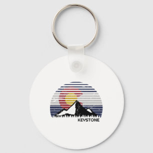 Keystone, Colorado X Co Flag Mtn Top  Keychain