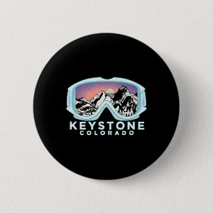 Keystone Ski Design Keystone, Co Skiing Snow Gift 2 Inch Round Button