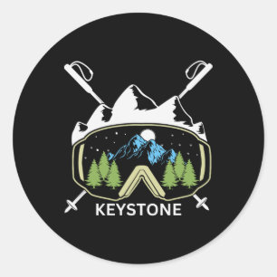 Keystone Ski Resort Colorado Skiing Souvenir Classic Round Sticker