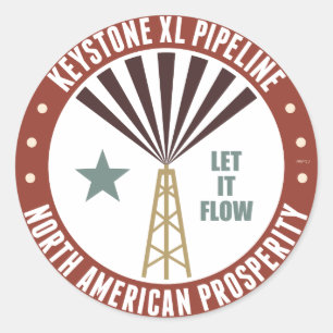 Keystone XL Pipeline Classic Round Sticker