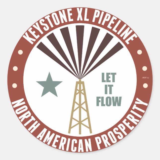 Keystone XL Pipeline Classic Round Sticker (Front)