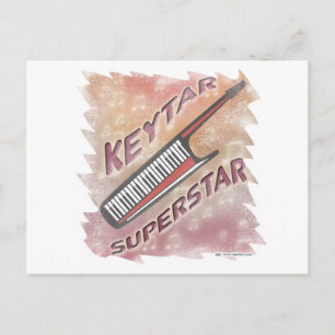 Keytar Superstar Postcard