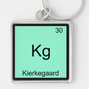 Kg - Kierkegaard Funny Element Chemistry Symbol T Keychain