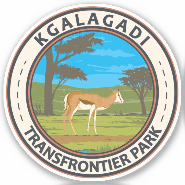 Kgalagadi Transfrontier Park Travel Art Vintage (Front)