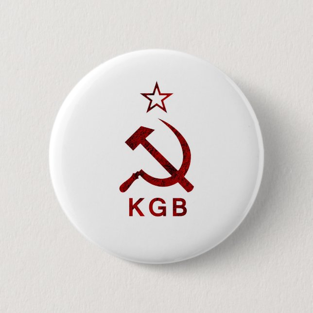 KGB Grunge 2 Inch Round Button (Front)