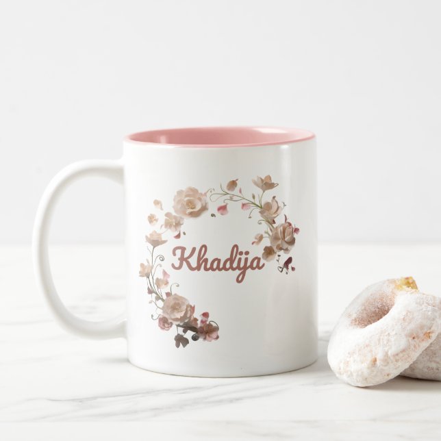 Khadija Floral Mug (Avec donut)