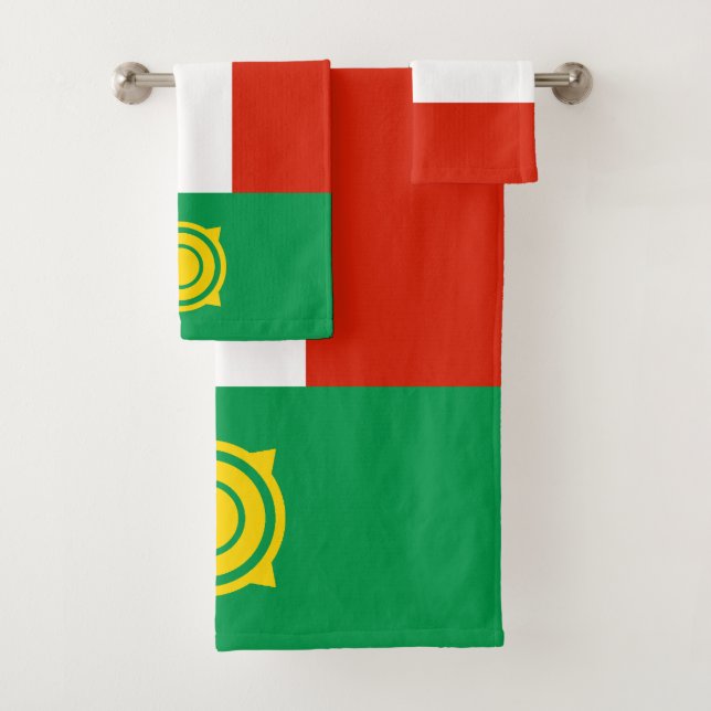Khakassia Flag Bath Towel Set (Insitu)