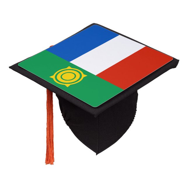 Khakassia Flag Graduation Cap Topper (Angled)