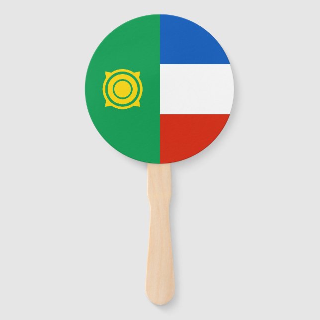 Khakassia Flag Hand Fan (Front)