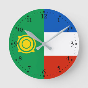 Khakassia Flag Round Clock