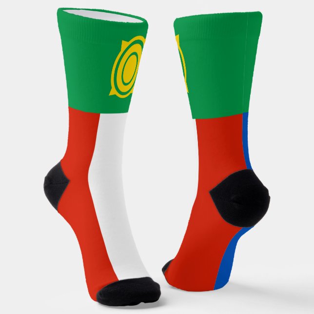 Khakassia Flag Socks (Angled)