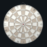 Khaki And White Dartboard<br><div class="desc">Khaki And White Dart Board</div>