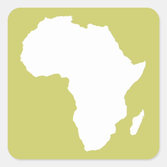 Khaki Audacious Africa Square Sticker (Front)