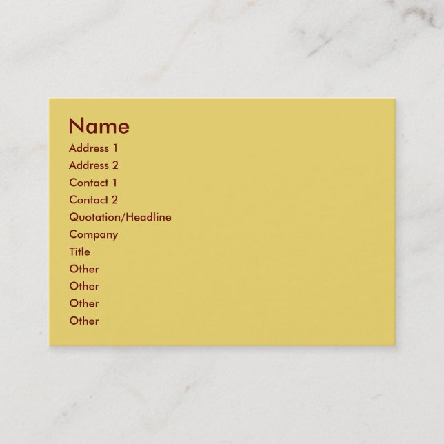 Khaki Business Card (Front)