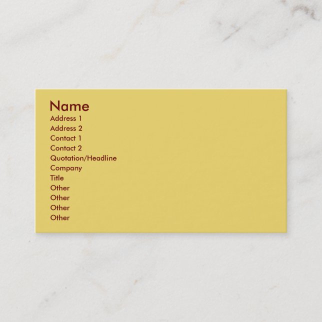 Khaki Business Card (Front)