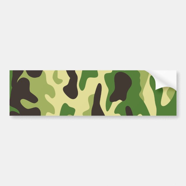 Khaki camouflage pattern bumper sticker (Front)