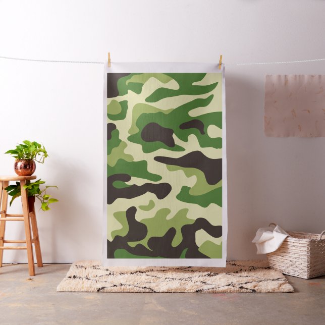 Khaki camouflage pattern fabric (In Situ)