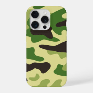 Khaki camouflage pattern iPhone 15 pro case