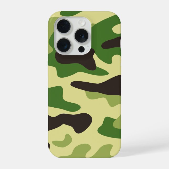 Khaki camouflage pattern iPhone case (Back)