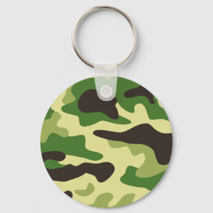 Khaki camouflage pattern keychain
