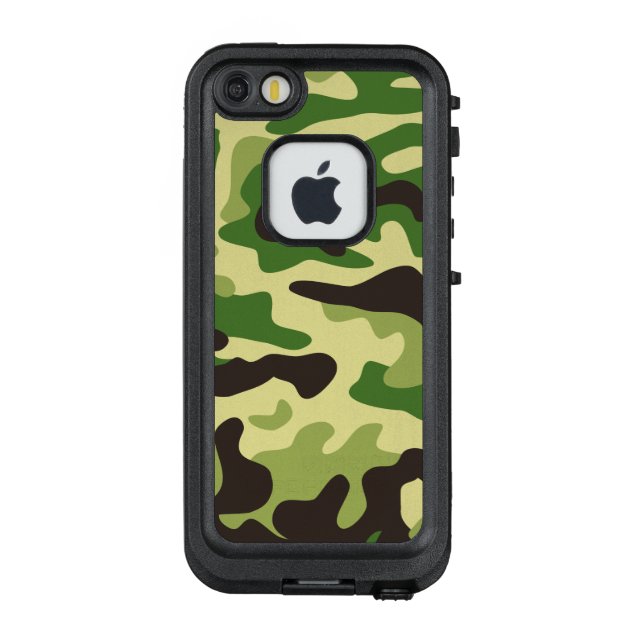 Khaki camouflage pattern LifeProof iPhone case (Back)