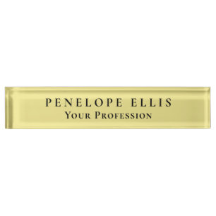 Khaki Color Unique Original Classical Professional Nameplate