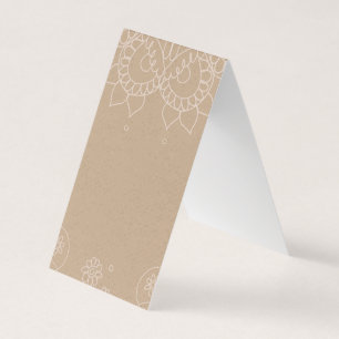 Khaki Colour Boho Casual Style Earring Display Car Business Card