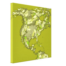 Khaki continent drawings gallery wrap canvas