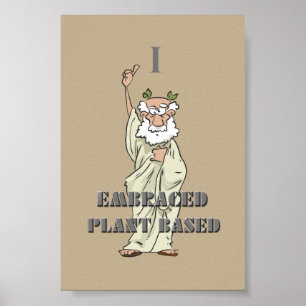 Khaki Funny "J'Ai Embrassé Le Plante Basé" Poster 