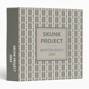 Khaki & Grey Geometric Project Binder