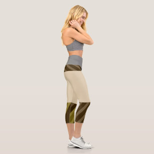 KHAKI KALM high waisted capri    m3galleryStudio Leggings