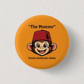 Khaki Macaque Monkey Button - The Mummy