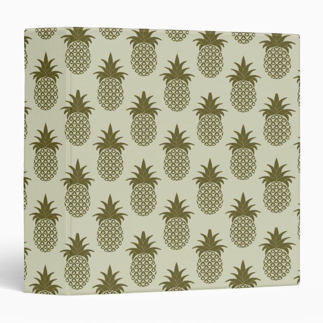 Khaki Pineapple Pattern Binder (Front/Spine)